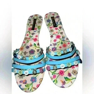 M by Morenatom Blue sandals  Sz 10 Boho Chic